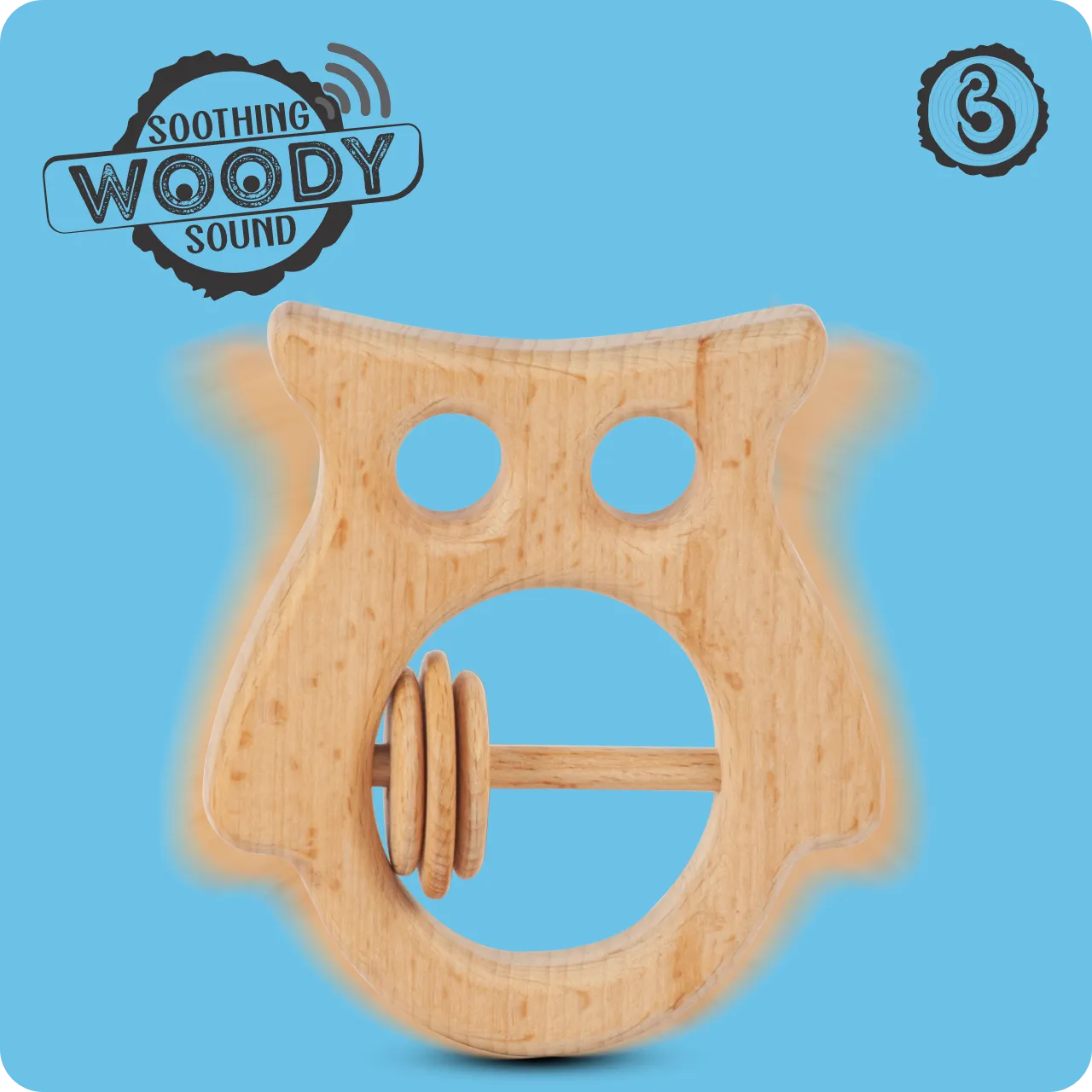 04 (1) Action shot of a wooden owl rattle illustrating its sound.