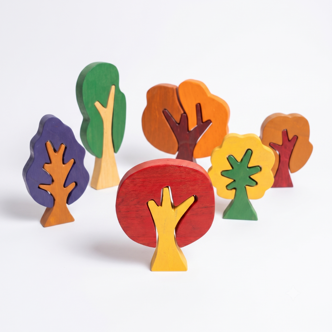31 Montessori Colourful Wooden Forest