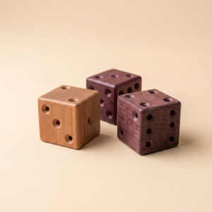 Wooden 3-Dice Set